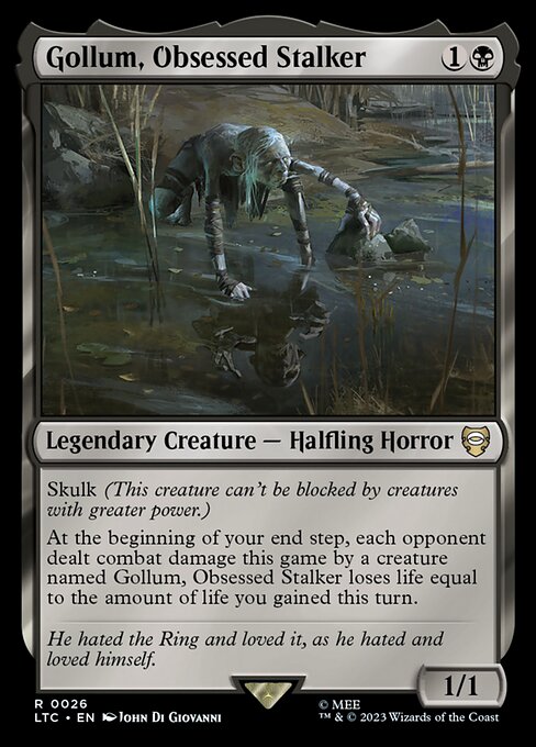 MTG Gollum, Obsessed Stalker LTC 026 Regular Nonfoil