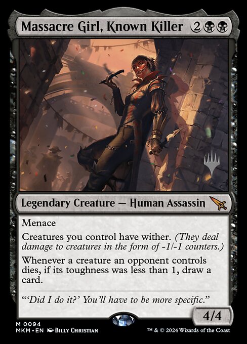 MTG Massacre Girl, Known Killer PMKM 094p Promo Pack Foil
