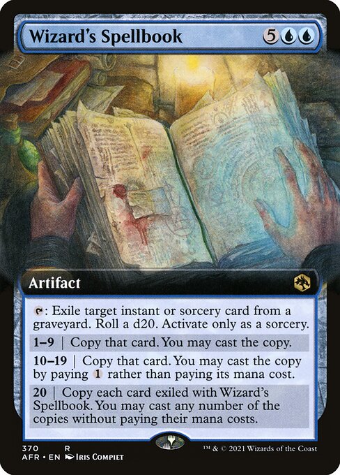 MTG Wizard's Spellbook AFR 370 Extended Art Foil