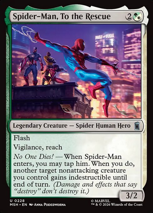 MTG Spider-Man, To the Rescue MSH 228 Regular Foil