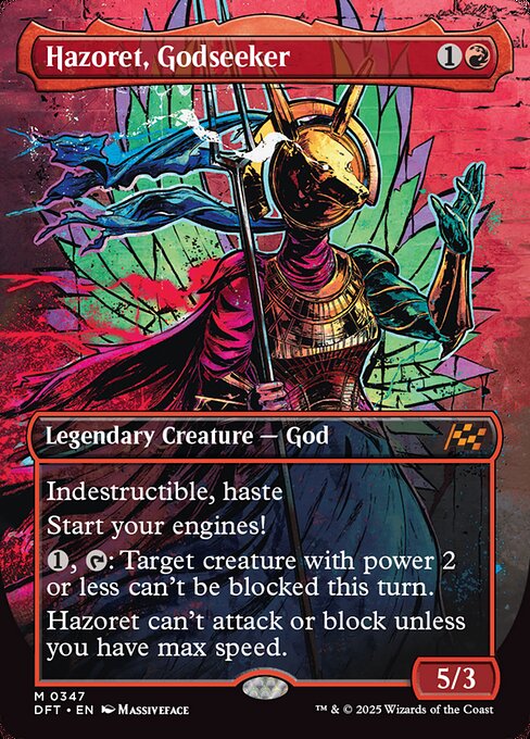 MTG Hazoret, Godseeker DFT 347 Borderless Graffiti Giant Foil