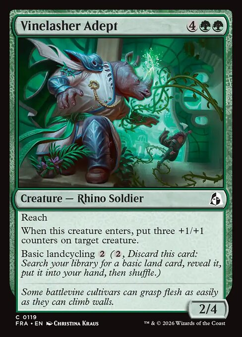 MTG Vinelasher Adept FRA 119 Standard Foil front