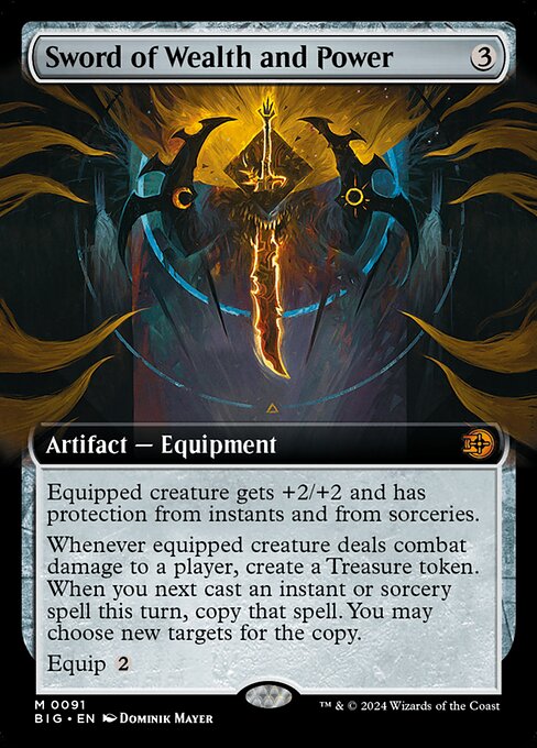 MTG Sword of Wealth and Power BIG 091 Extended Art Foil