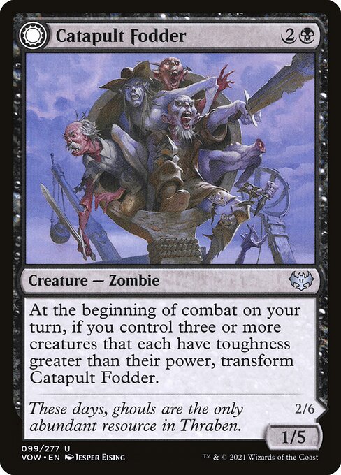 MTG Catapult Fodder // Catapult Captain VOW 099 Standard Foil front