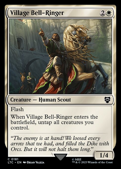 MTG Village Bell-Ringer LTC 181 Alternate Art Nonfoil