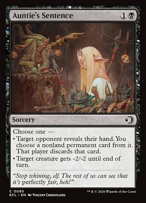 MTG Auntie's Sentence ECL 085 Regular Nonfoil