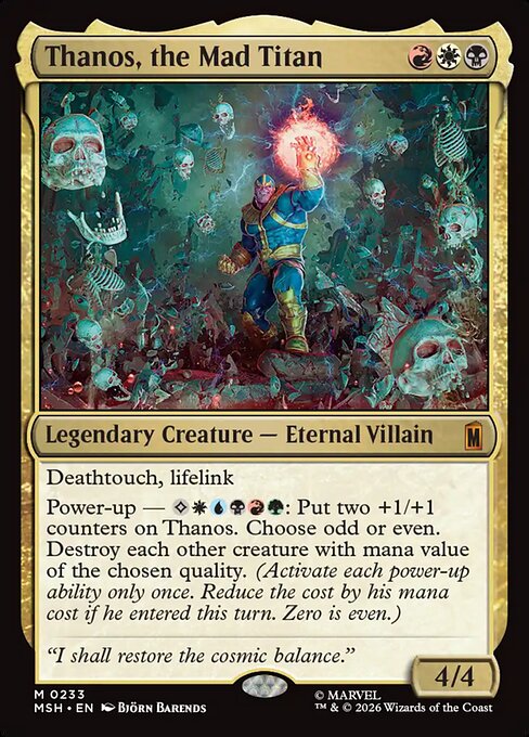 MTG Thanos, the Mad Titan MSH 233 Regular Nonfoil