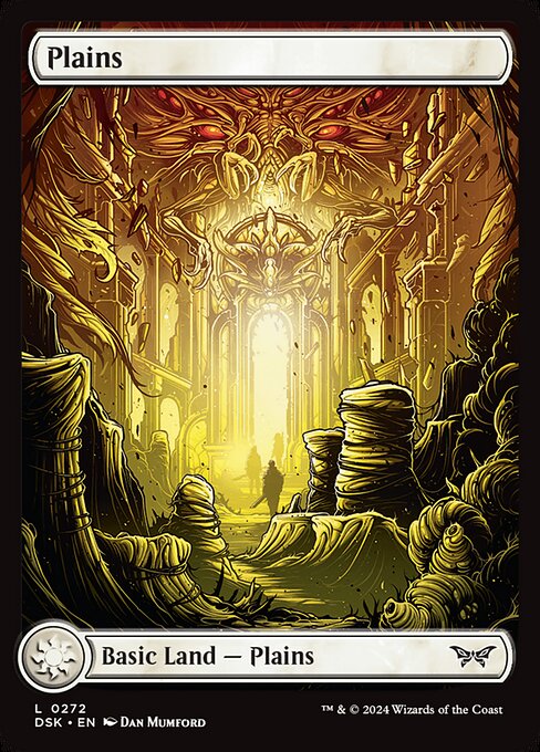MTG Plains DSK 272 Full Art Manor Land Nonfoil