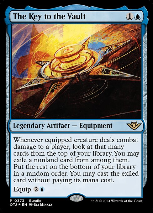 MTG The Key to the Vault OTJ 373 Bundle Promo Foil