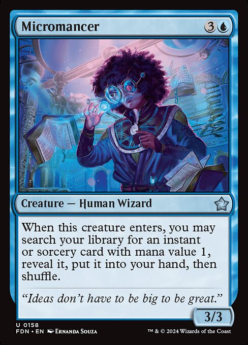 MTG Micromancer FDN 158 Regular Nonfoil
