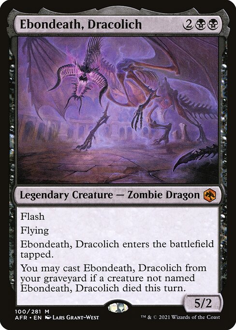 MTG Ebondeath, Dracolich AFR 100 Regular Nonfoil
