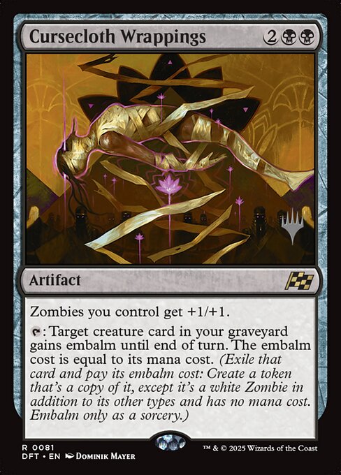 MTG Cursecloth Wrappings PDFT 081p Promo Pack Nonfoil