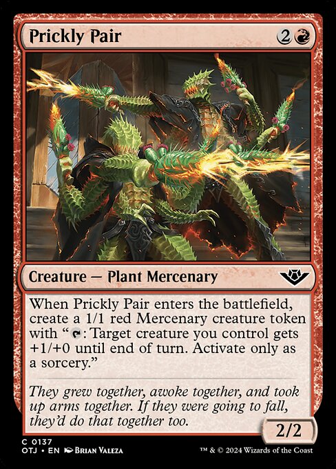 MTG Prickly Pair OTJ 137 Regular Nonfoil