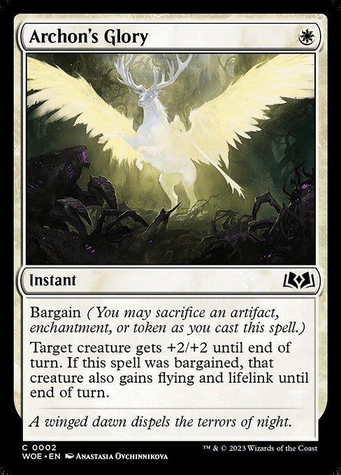 MTG Archon's Glory WOE 002 Regular Foil