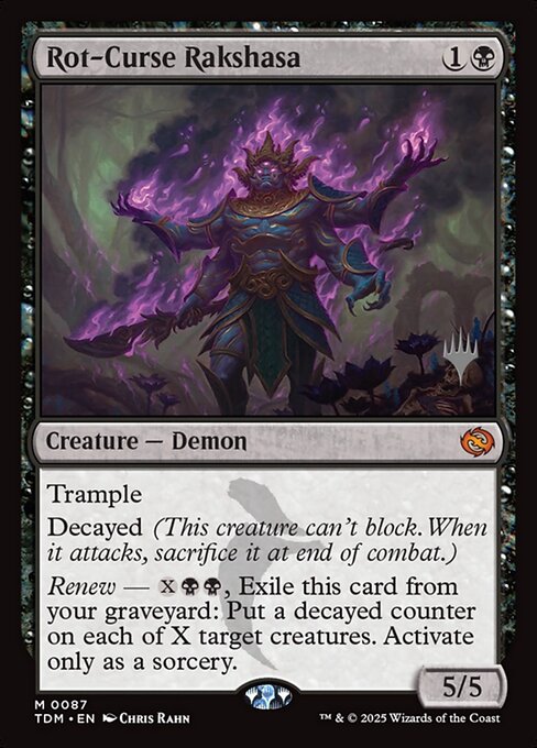 MTG Rot-Curse Rakshasa PTDM 087p Promo Pack Foil
