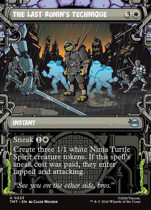 MTG The Last Ronin's Technique TMT 223 Sewer Frame Foil