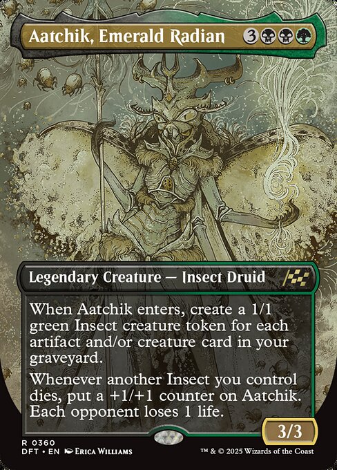 MTG Aatchik, Emerald Radian DFT 360 Borderless Legendary Nonfoil