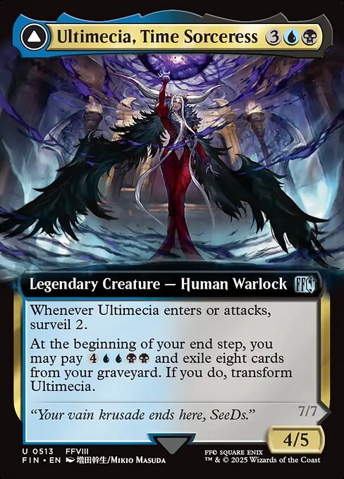 MTG Ultimecia, Time Sorceress // Ultimecia, Omnipotent FIN 513 Extended Art Nonfoil