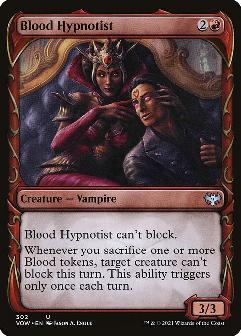 MTG Blood Hypnotist VOW 302 Showcase Fang Nonfoil front