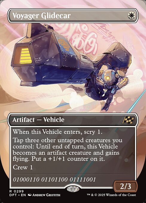 MTG Voyager Glidecar DFT 299 Borderless Revved Up Nonfoil