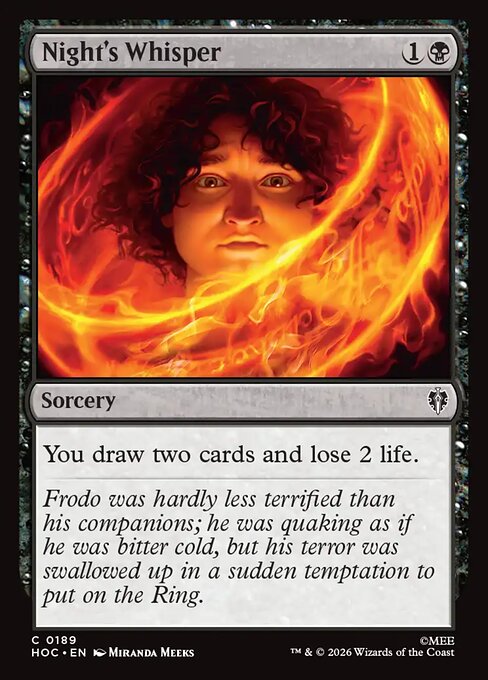 MTG Night's Whisper HOC 189 Regular Foil
