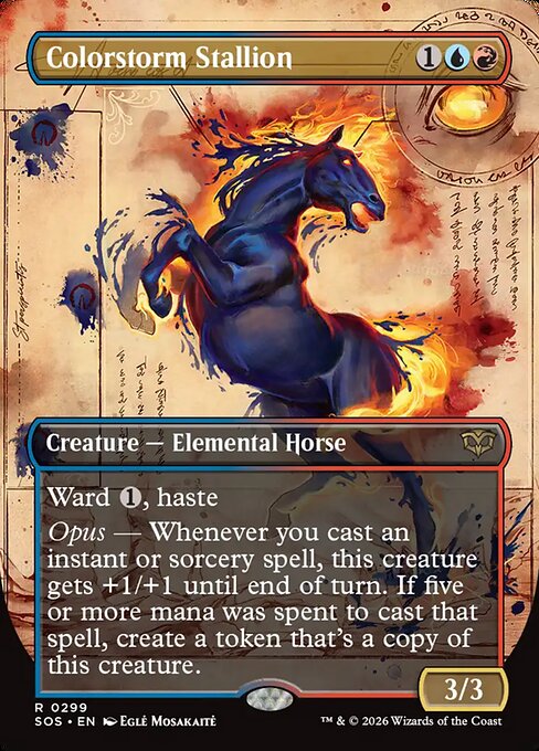 MTG Colorstorm Stallion SOS 299 Showcase Ring Nonfoil