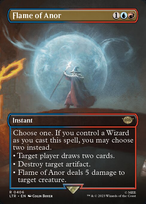 MTG Flame of Anor LTR 406 Borderless Foil