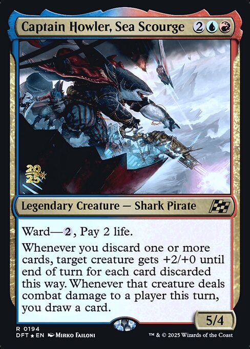MTG Captain Howler, Sea Scourge PDFT 194s Prerelease Foil