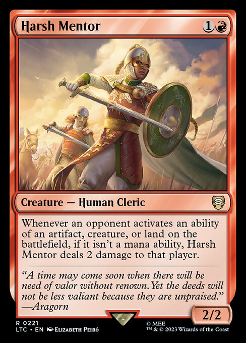 MTG Harsh Mentor LTC 221 Alternate Art Nonfoil