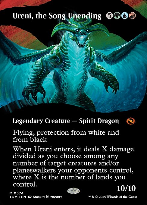 MTG Ureni, the Song Unending TDM 374 Borderless Clan Foil