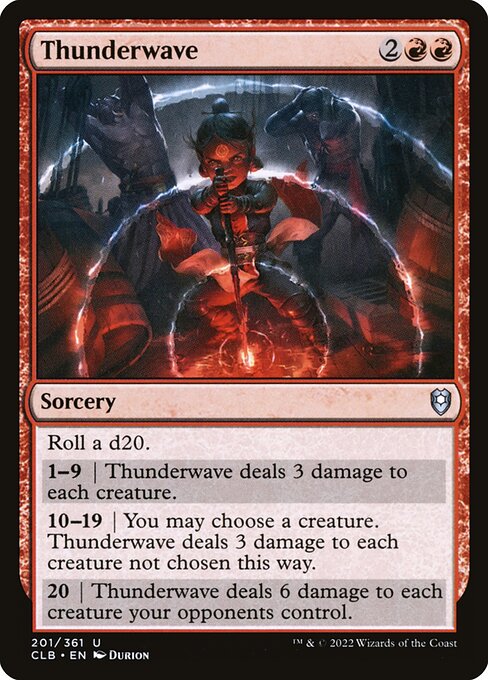 MTG Thunderwave CLB 201 Regular Nonfoil