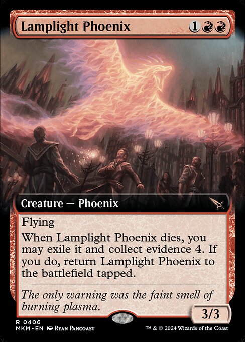 MTG Lamplight Phoenix MKM 406 Extended Art Foil
