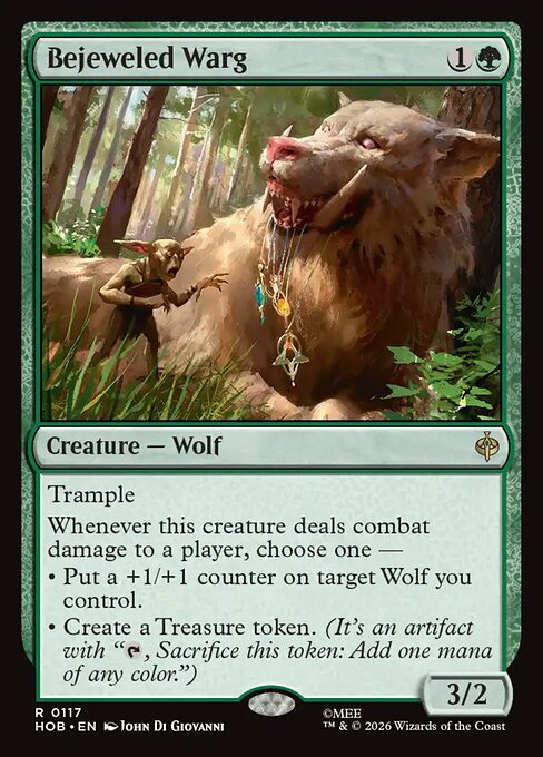 MTG Bejeweled Warg HOB 117 Regular Foil
