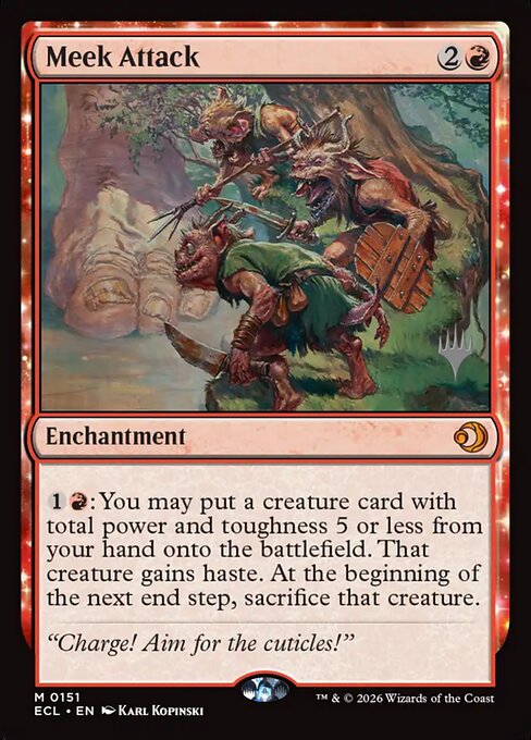 MTG Meek Attack PECL 151p Promo Pack Foil