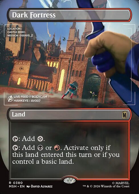 MTG Dark Fortress MSH 380 Borderless Land Nonfoil
