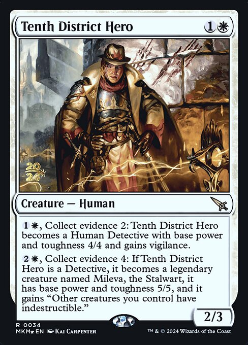 MTG Tenth District Hero PMKM 034s Prerelease Foil