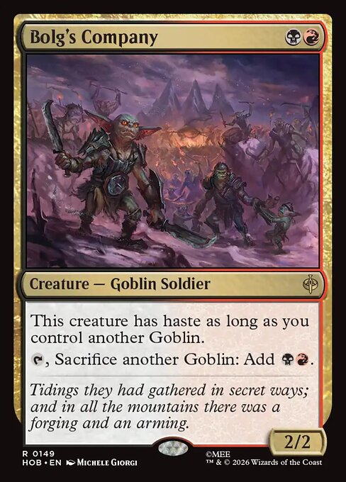 MTG Bolg's Company HOB 149 Regular Nonfoil