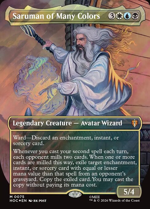 MTG Saruman of Many Colors HOC 075 Regular Foil