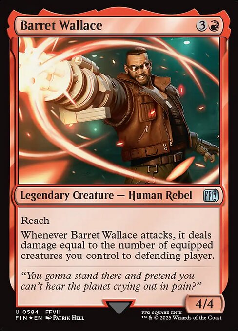 MTG Barret Wallace FIN 584 Alternate Art Surge Foil
