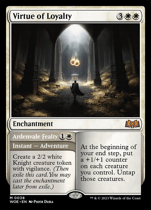 MTG Virtue of Loyalty // Ardenvale Fealty WOE 038 Regular Nonfoil