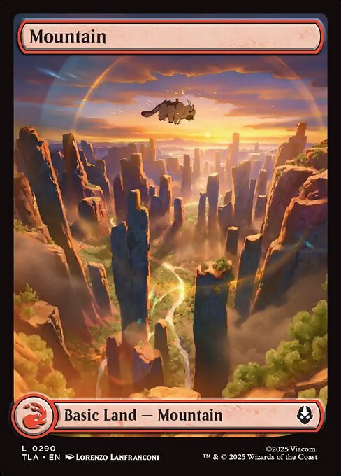 MTG Mountain TLA 290 Full Art Appa Land Nonfoil