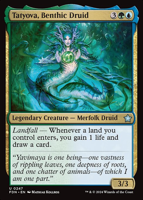 MTG Tatyova, Benthic Druid FDN 247 Regular Nonfoil