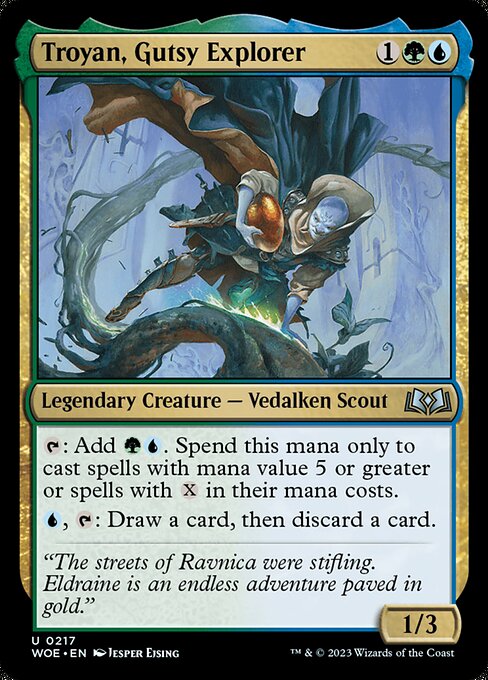 MTG Troyan, Gutsy Explorer WOE 217 Regular Nonfoil