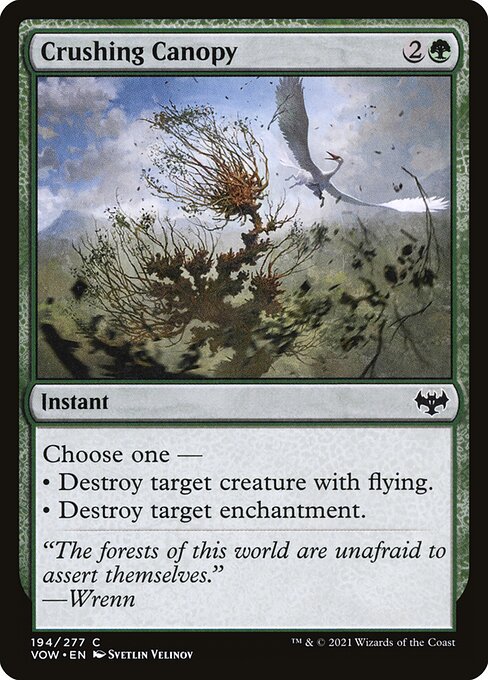 MTG Crushing Canopy VOW 194 Standard Foil front