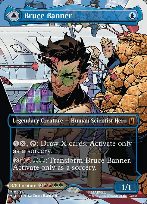 MTG Bruce Banner // The Incredible Hulk MSH 331 Borderless Scene Nonfoil