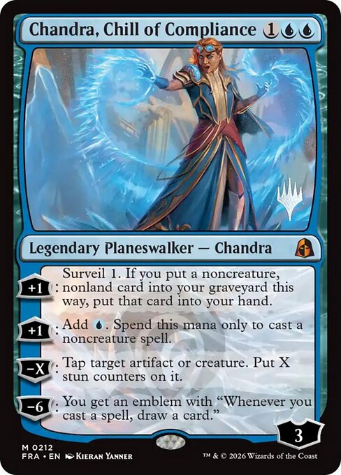 MTG Chandra, Chill of Compliance PFRA 212P Promo Pack Foil front