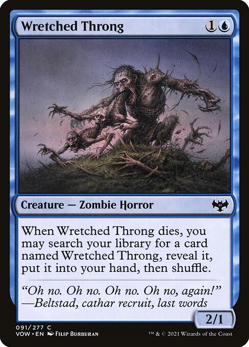 MTG Wretched Throng VOW 091 Standard Foil front