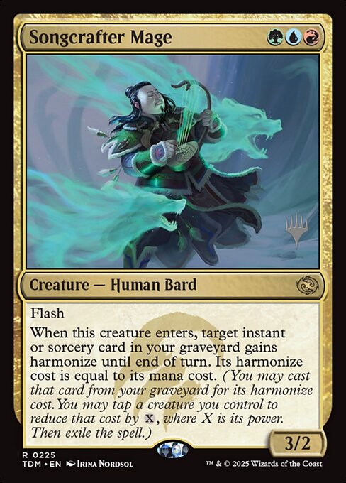 MTG Songcrafter Mage PTDM 225p Promo Pack Foil