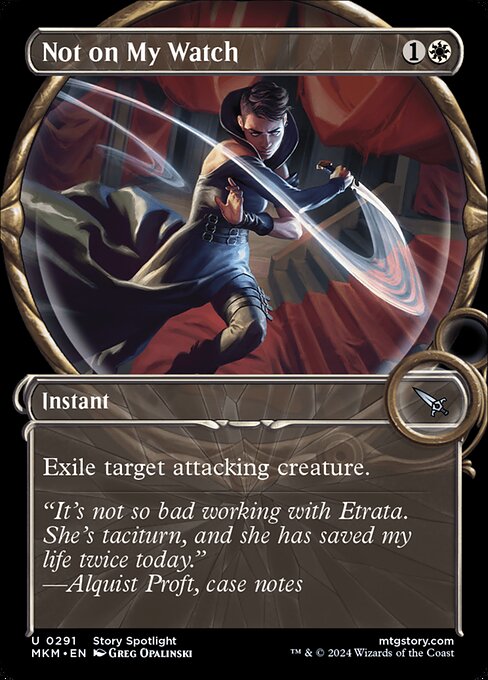 MTG Not on My Watch MKM 291 Showcase Magnified Foil
