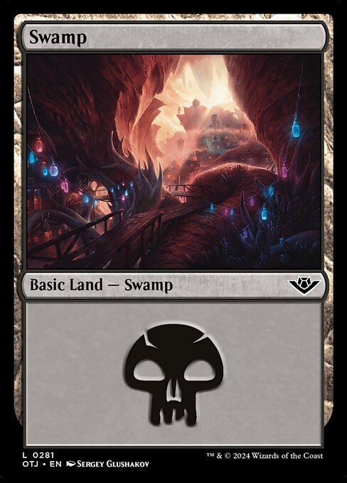 MTG Swamp OTJ 281 Regular Basic Land Foil